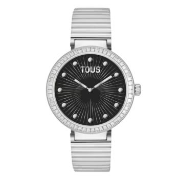 Reloj smartwatch tous con esfera DEcirconitas blancas con correa de acero color plateado