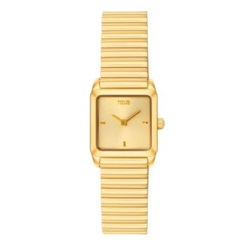 TOUS brand watch in gold-TONE, with a square dial