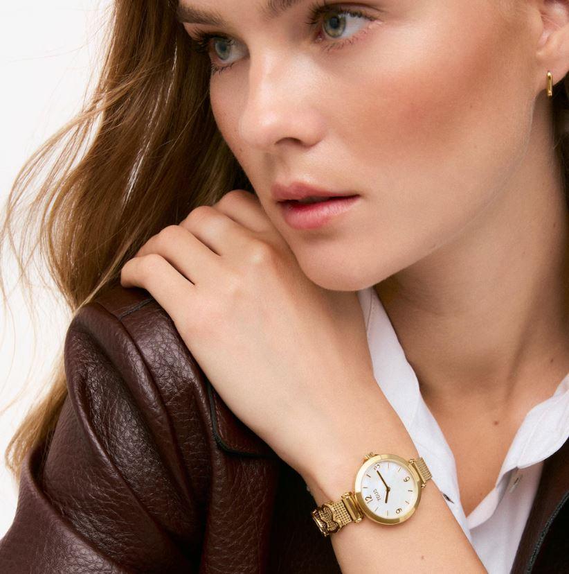 TOUS Icon Charms watch in gold tone with a mother-of-pearl dial 3000152900