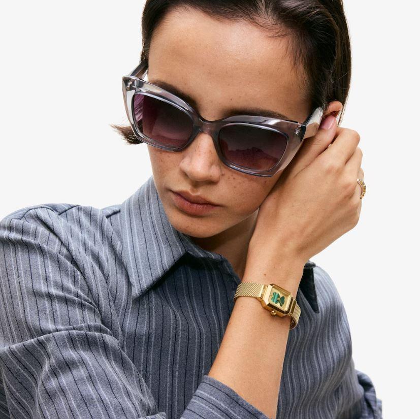 RELLOTGE TOUS KARAT REVEAL REVERSIBLE EN COLOR DAURAT I MALAQUITA VERDA 3000153400