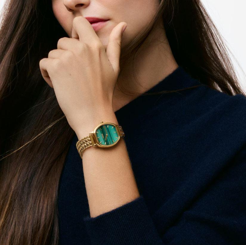 RELOJ TOUS OSIER EN COLOR DORADO Y ESFERA DE MALAQUITA VERDE 3000154100