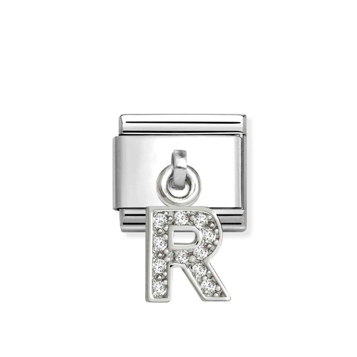  LINK COMPOSABLE CLASSIC LLETRA R PENJOLL AMB CUBIC ZIRCONIA