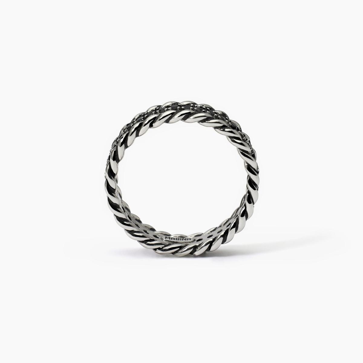 MABINA 925mm SILVER RING FOR MEN 523332 SIZE 25