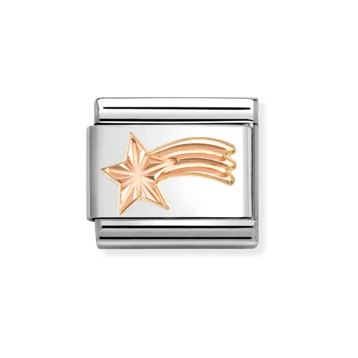 LINK NOMINATION DE ACERO COMETA ORO ROSA EFECTO DIAMANTE 430104 58