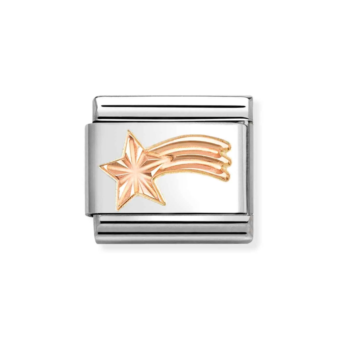 LINK NOMINATION DE ACERO COMETA ORO ROSA EFECTO DIAMANTE 430104 58