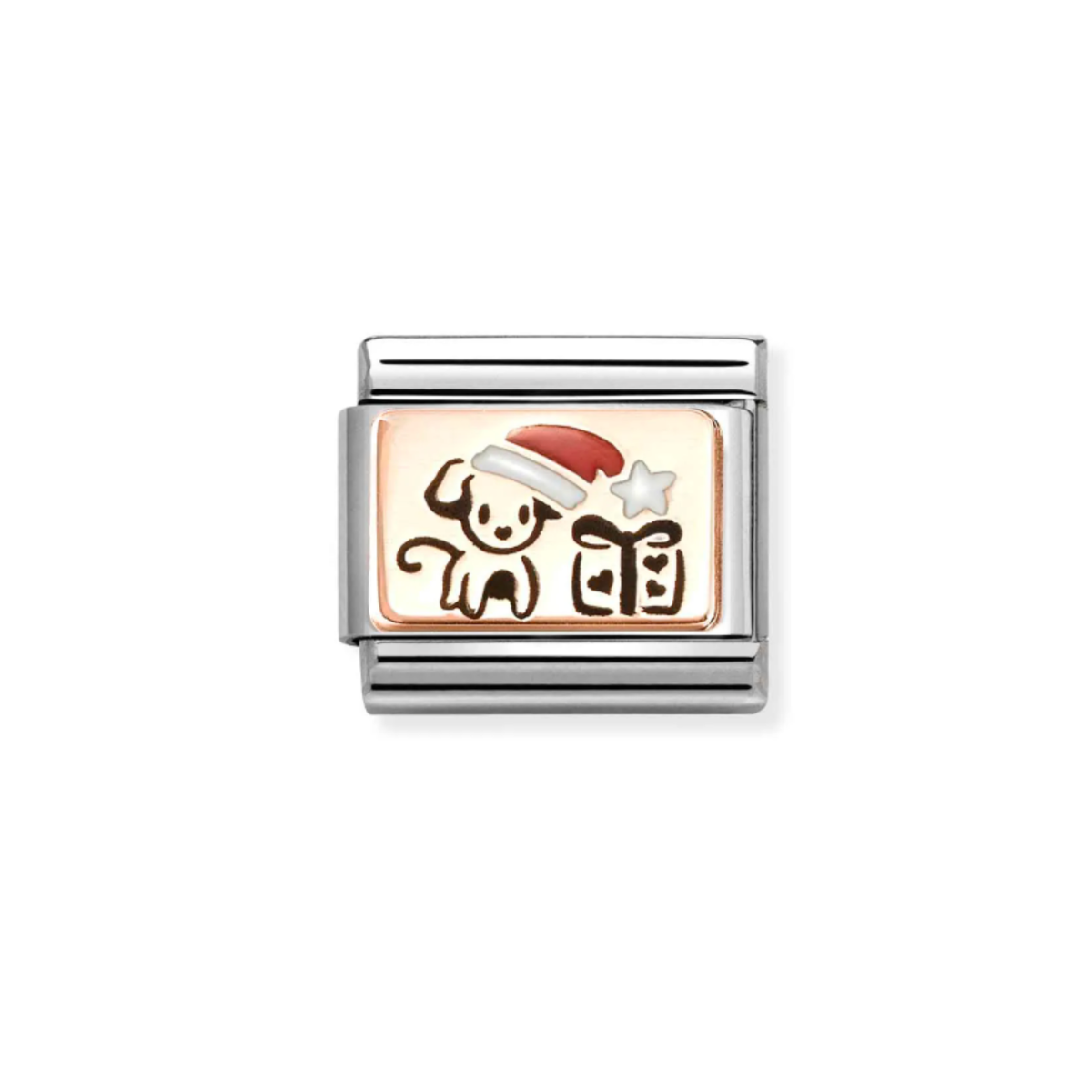 LINK NOMINATION DE ACERO PERRO CON GORRO NAVIDEÑO 430204 07