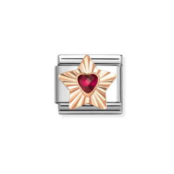 LINK NOMINATION D'ACER ESTRELLA OR ROSA AMB CUBIC ZIRCÒNIA VERMELLA 430609 005
