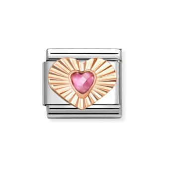 LINK NOMINATION D'ACER COR OR ROSA AMB CUBIC ZIRCÒNIA ROSA 430610 003