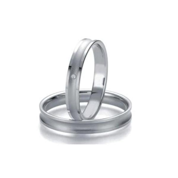 ALIANCES DE CASAMENT OR BLANC SMART LINE SLIM 48/071250-48/071260