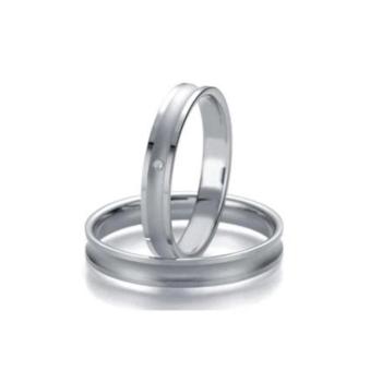 ALIANCES DE CASAMENT OR BLANC SMART LINE SLIM 48/071250-48/071260