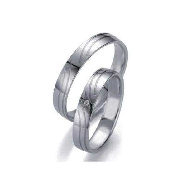 ALIANCES DE CASAMENT OR BLANC SMART LINE SLIM 48/071330-48/071340