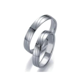 ALIANCES DE CASAMENT OR BLANC SMART LINE SLIM 48/071330-48/071340