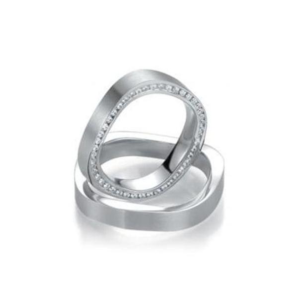 ALIANCES DE CASAMENT OR BLANC DESIGN 48/052590-48/052600