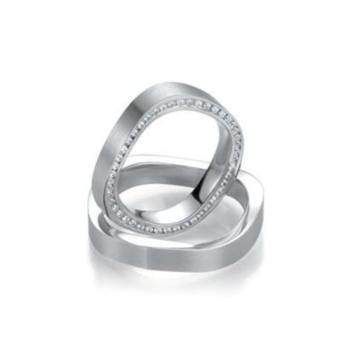 ALIANCES DE CASAMENT OR BLANC DESIGN 48/052590-48/052600