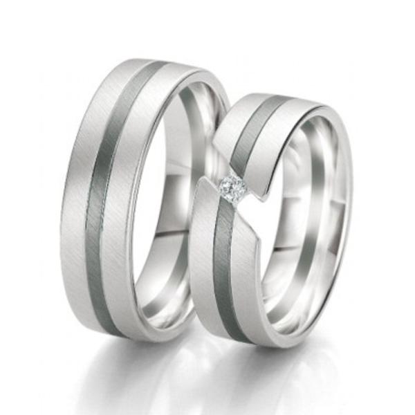 ALIANCES DE CASAMENT BLACK & WHITE 48/06135- 48/06136