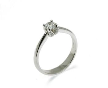 anillo unica oro blanco y diamante 489805