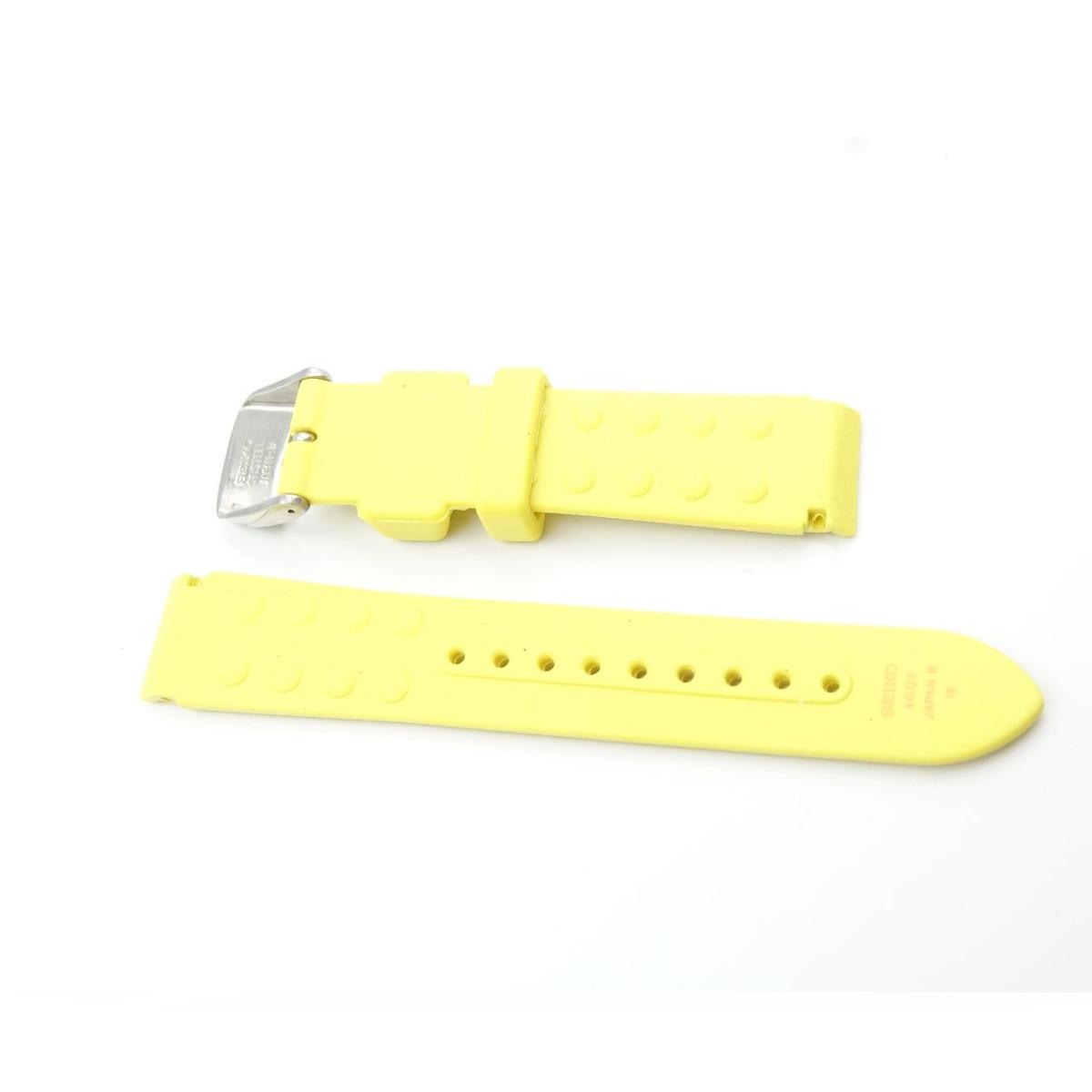 SEIKO KINETIC ARCTURA WATCH BAND RUBBER YELLOW 18M 4GD3