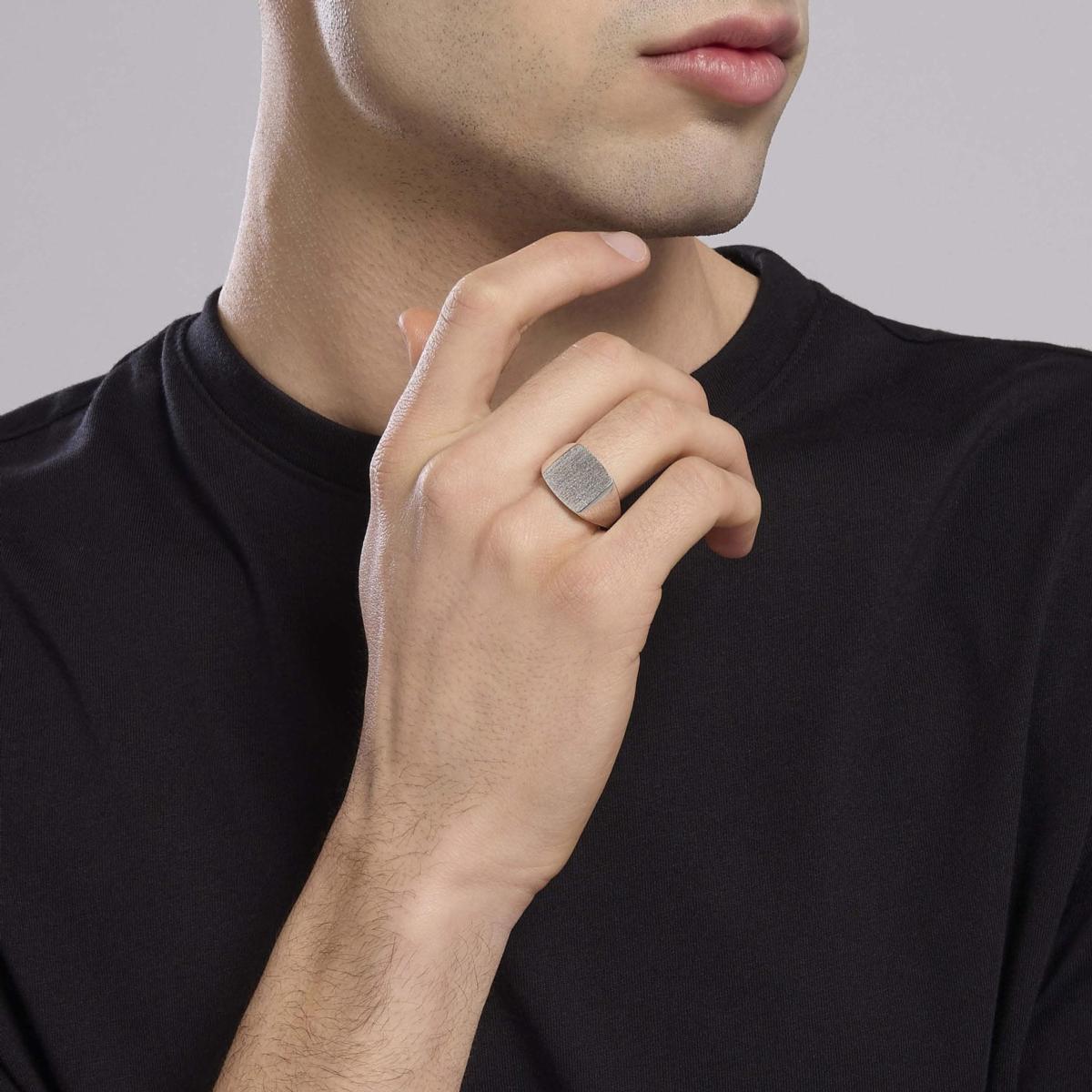 MABINA RING IN RHODIUM-PLATED SILVER,ADJUSTABLE 523446 SIZE 19 TO 27