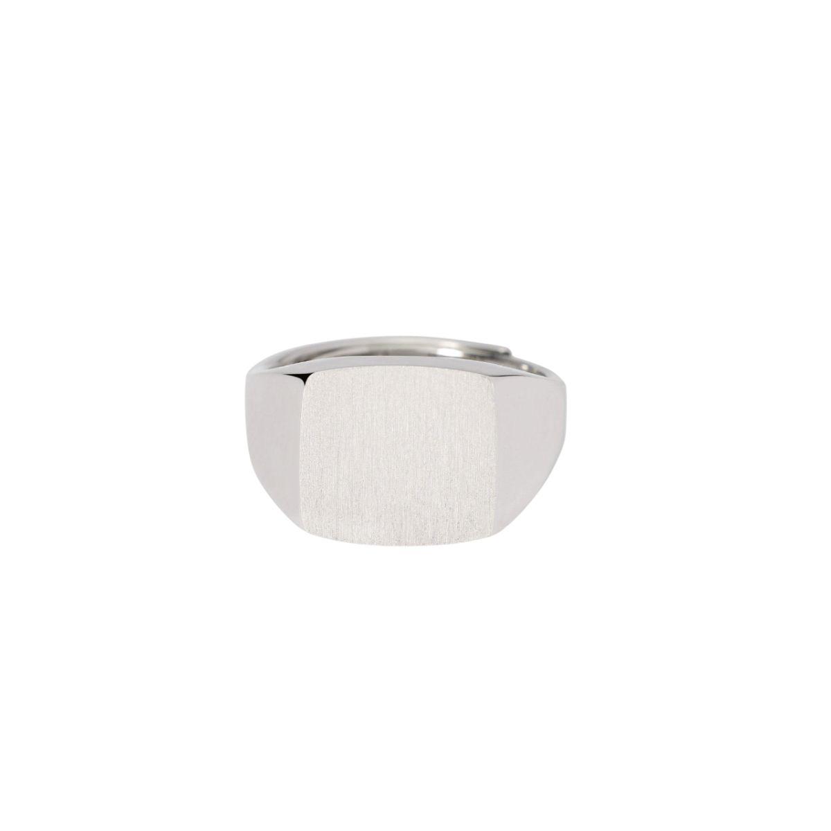 MABINA RING IN RHODIUM-PLATED SILVER,ADJUSTABLE 523446 SIZE 19 TO 27