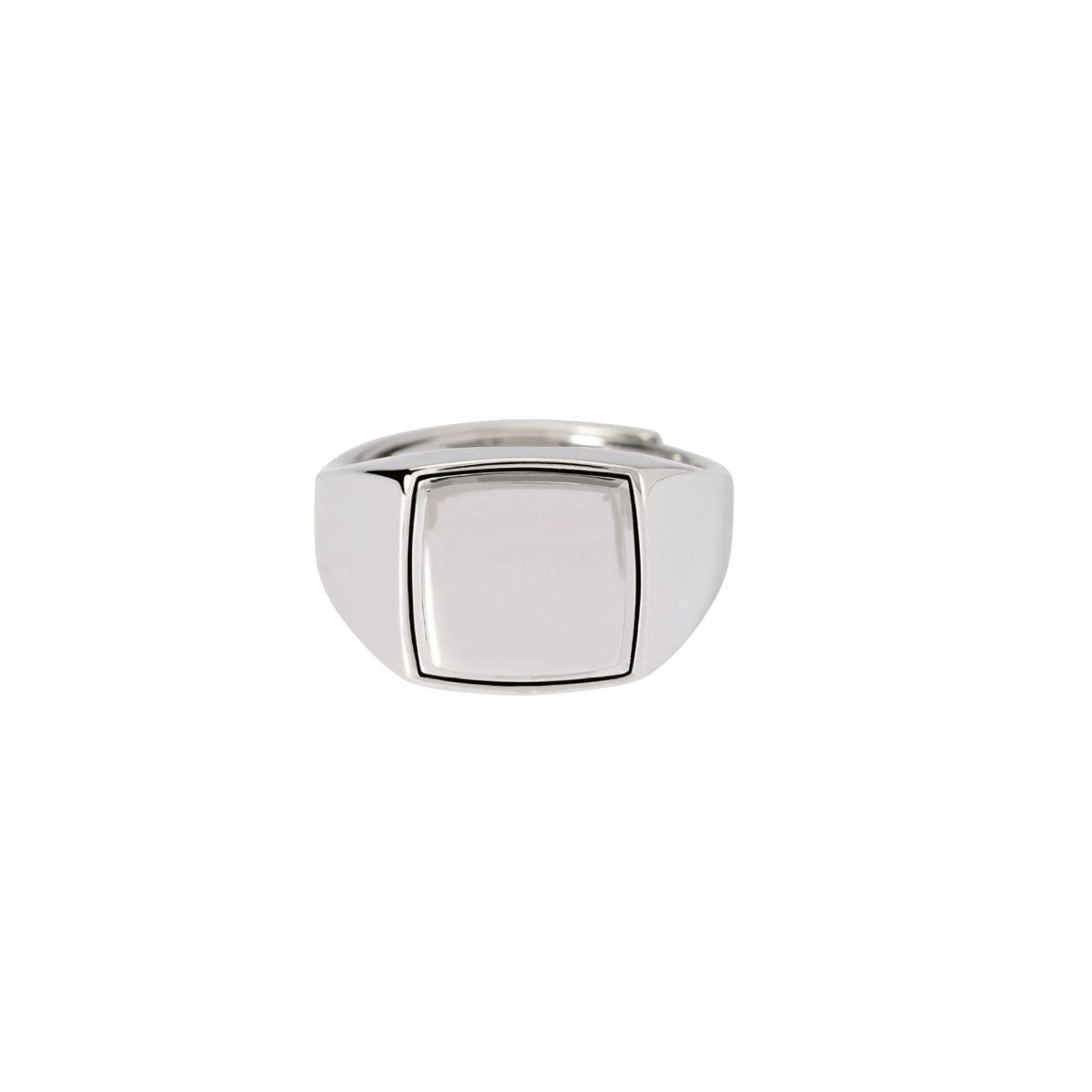 MABINA RING IN RHODIUM-PLATED SILVER,ADJUSTABLE 523447 SIZE 19 TO 27