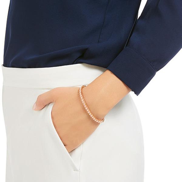 MATRIX TENNIS SWAROVSKI BRACELET. ROUND CUT, WHITE, RHODIUM PLATED 5648937