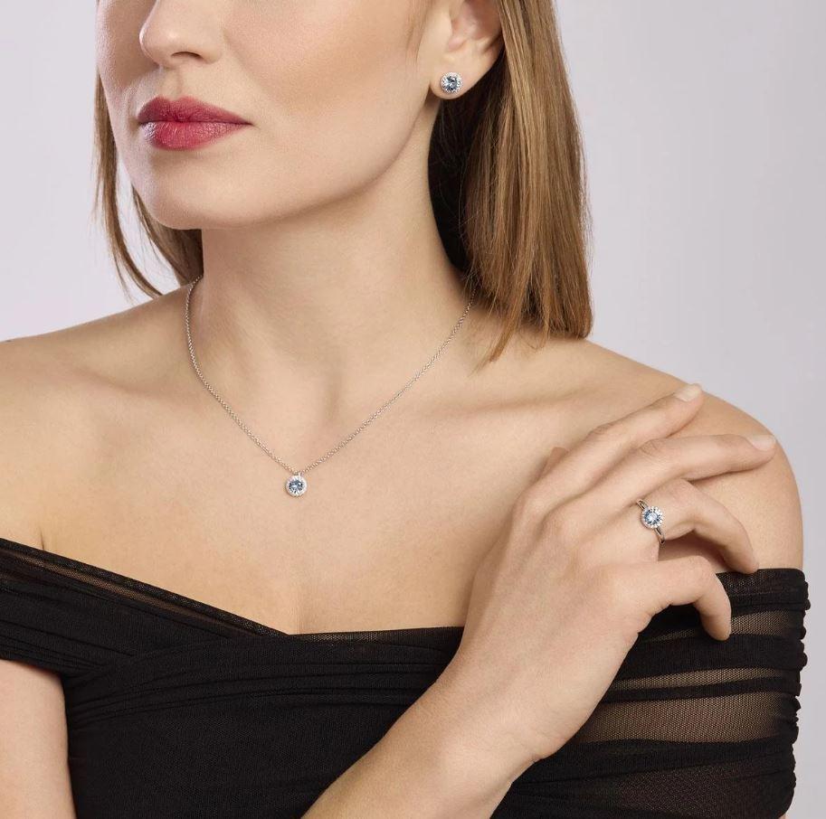 COLGANTE MABINA DE PLATA, CIRCONITAS Y AGUAMARINA SINTETICA 553714
