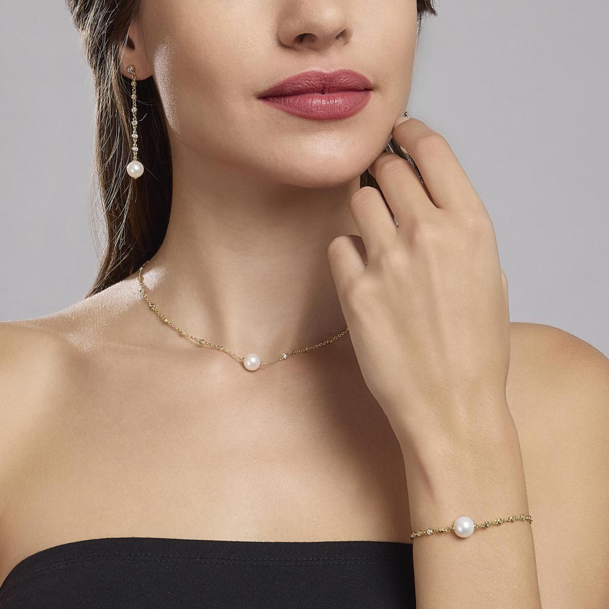 PENDIENTES MABINA LARGOS DE PLATA BAÑADA EN ORO, CIRCONITAS Y PERLA 563562