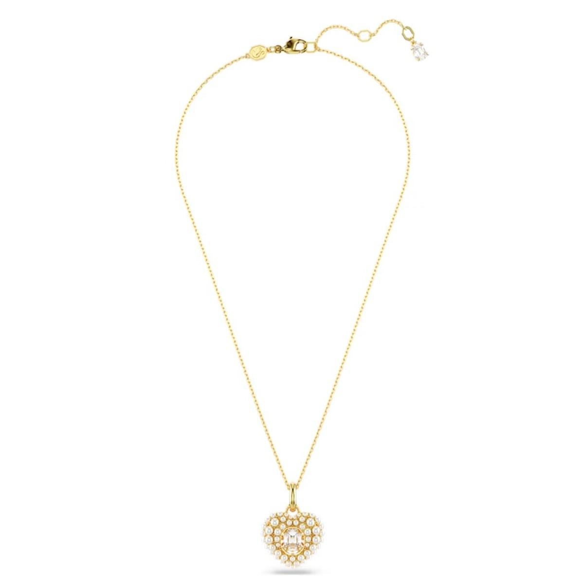 SWAROVSKI HYPERBOLA PENDANT WITH WHITE HEART AND PEARLS 5680399
