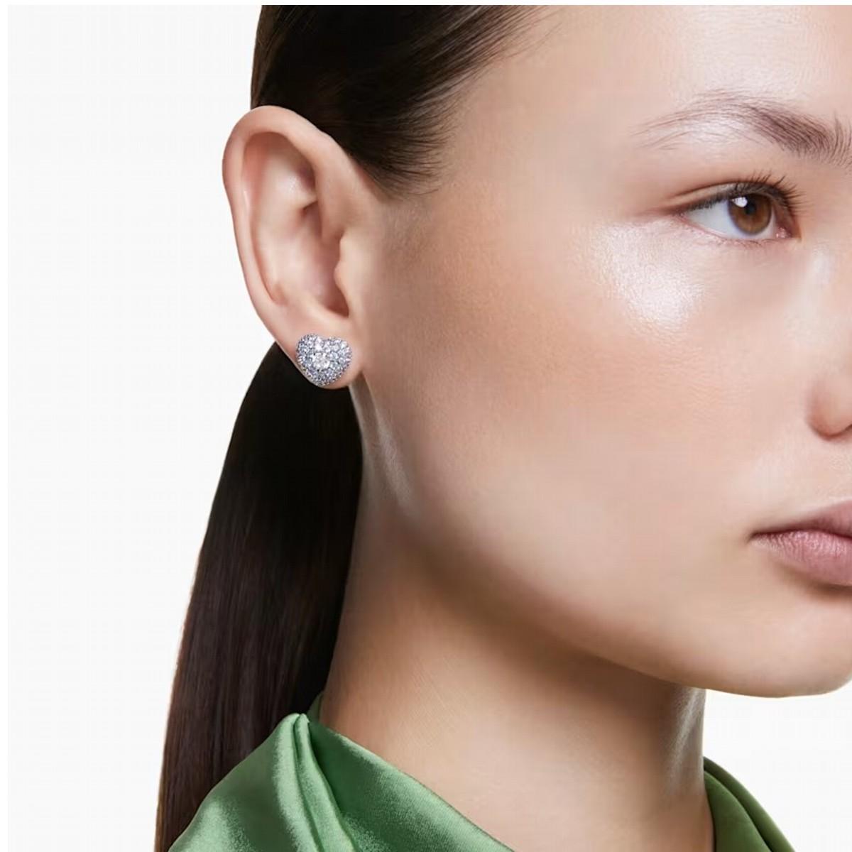 HYPERBOLA HEART STUD EARRINGS SWAROVSKI FOR WOMEN 5683576