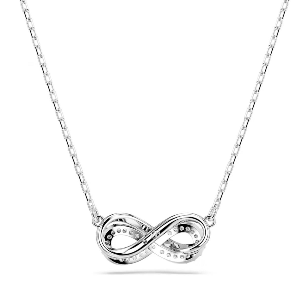 HYPERBOLA INFINITY SILVER PLATED SWAROVSKI NECKLACE 5687265