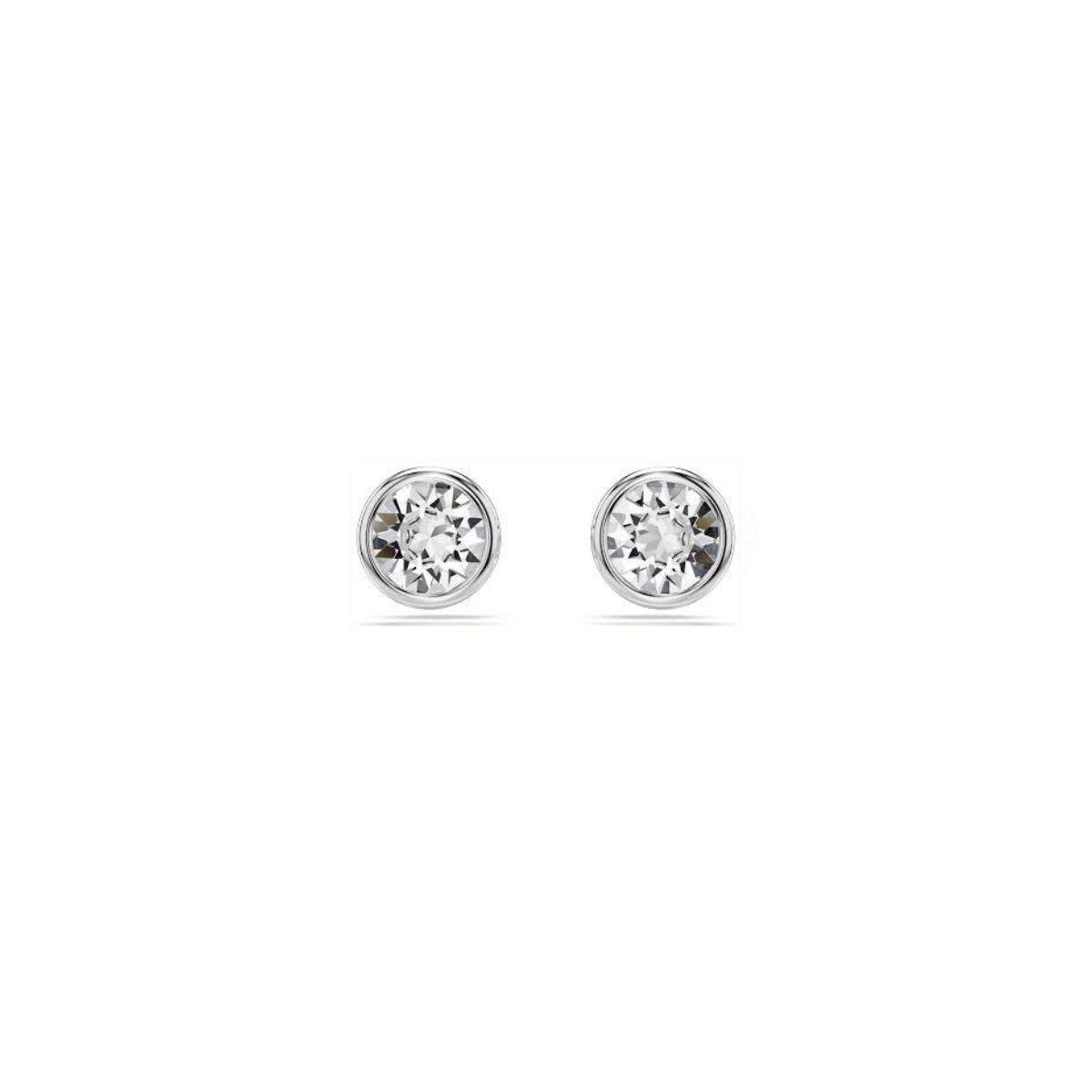SWAROVSKI IMBER STUD EARRINGS RHODIUM PLATED 5696073