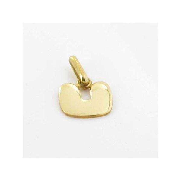 colgante oro letra u