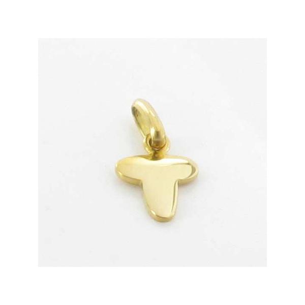 gold pendant letter t