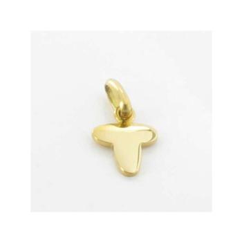 colgante oro letra t