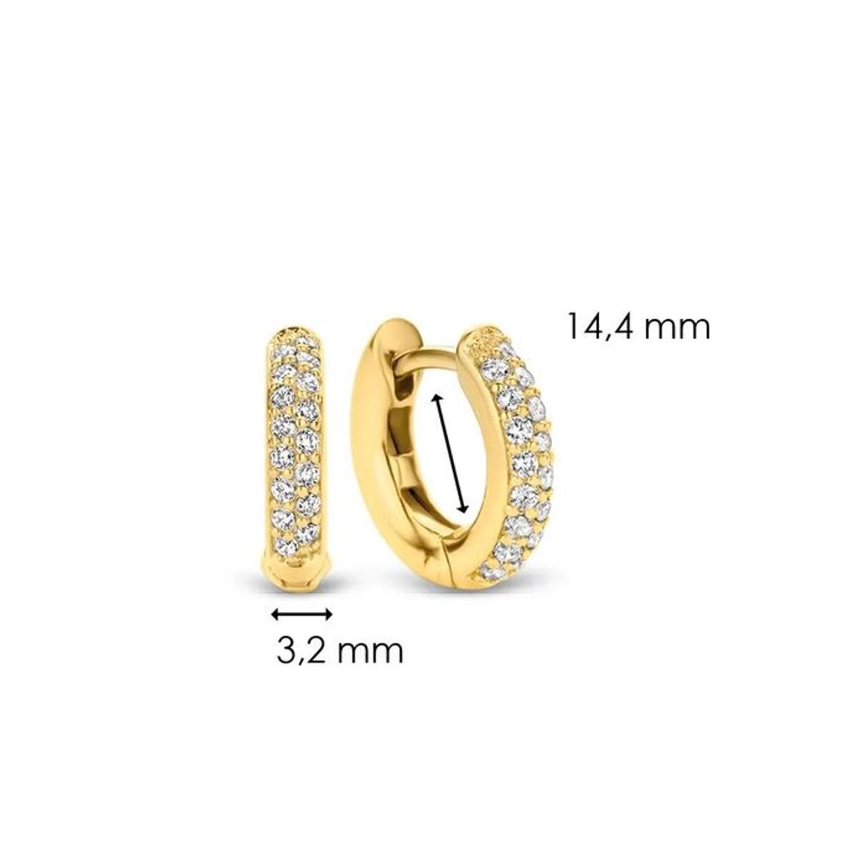 PENDIENTES TI SENTO PLATA BAÑADOS EN ORO 7210ZY