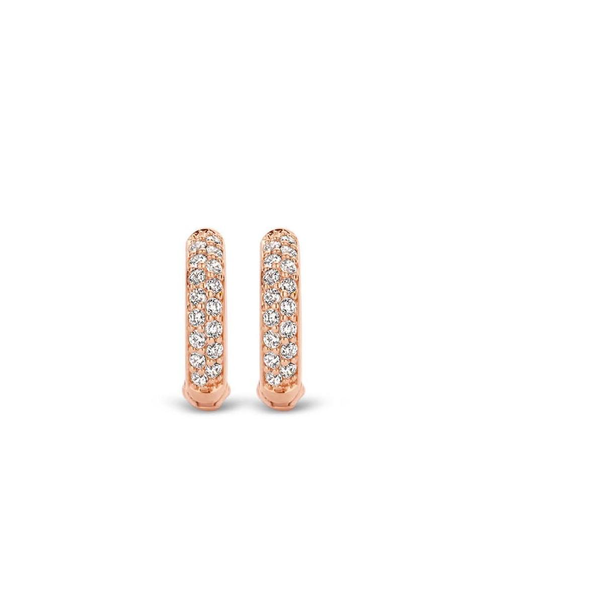 TI SENTO ROSE GOLD-PLATED SILVER EARRINGS 7210ZR