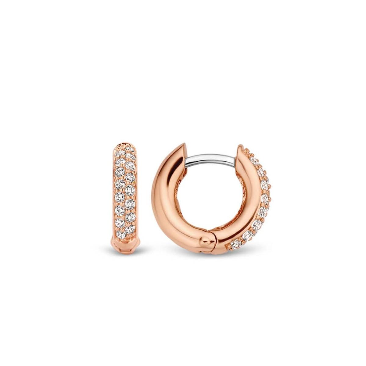 TI SENTO ROSE GOLD-PLATED SILVER EARRINGS 7210ZR