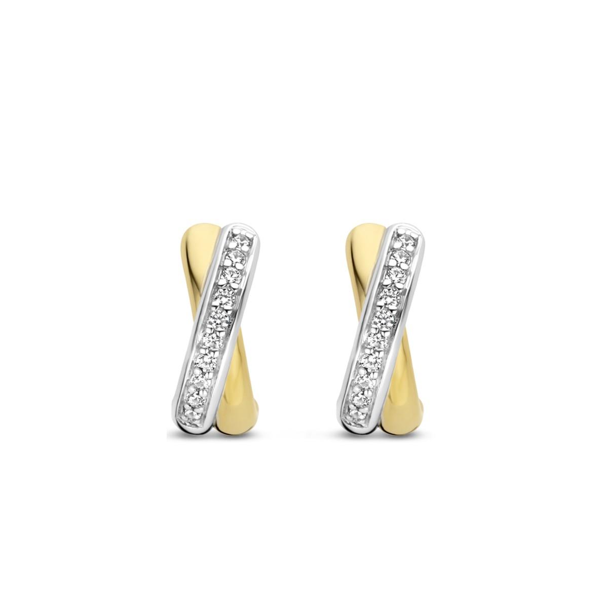 TI SENTO GOLD-PLATED SILVER EARRINGS 7667ZY