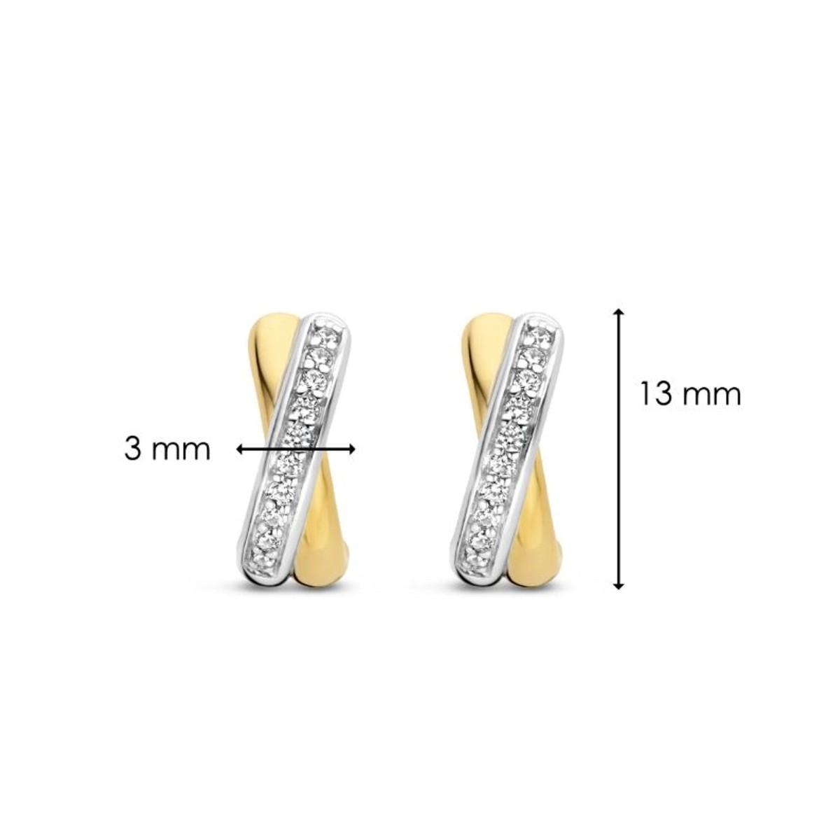 TI SENTO GOLD-PLATED SILVER EARRINGS 7667ZY