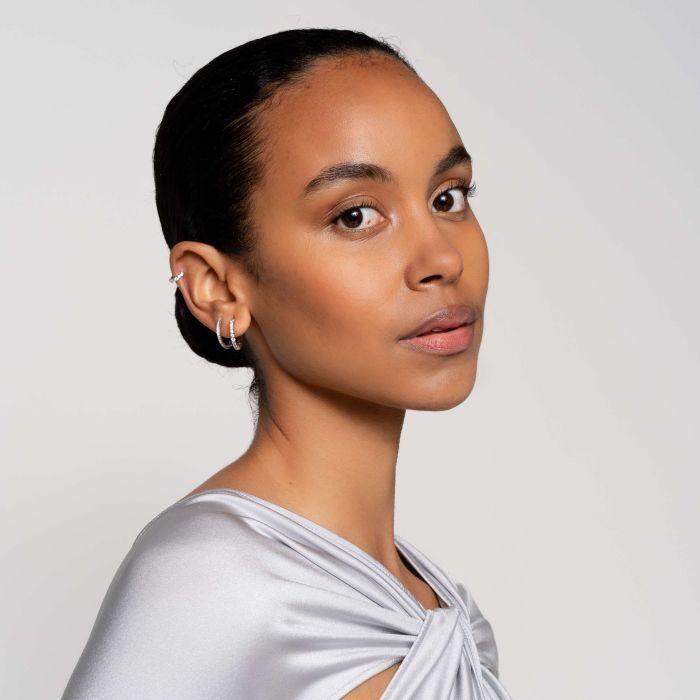 PENDIENTES TI SENTO PLATA BAÑADA EN PLATINO Y CIRCONITAS 7958ZI 16mm