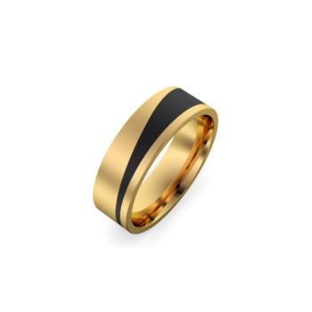 carbon and gold ring 9236ac