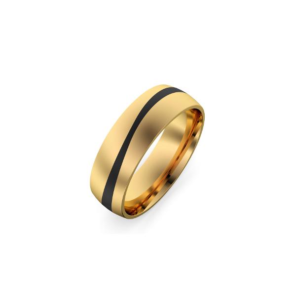 carbon and gold ring 9256ac