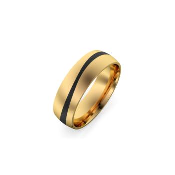 carbon and gold ring 9256ac
