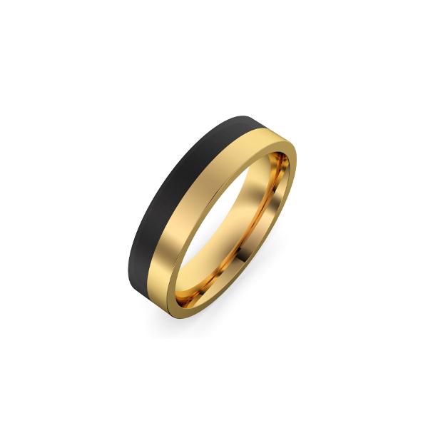 anillo carbono y oro 9425ac