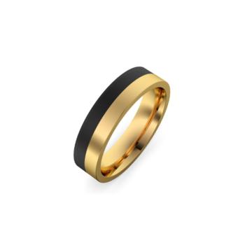 anillo carbono y oro 9425ac