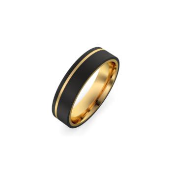 carbon and gold ring 9455ac