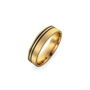 anillo carbono y oro 9495ac