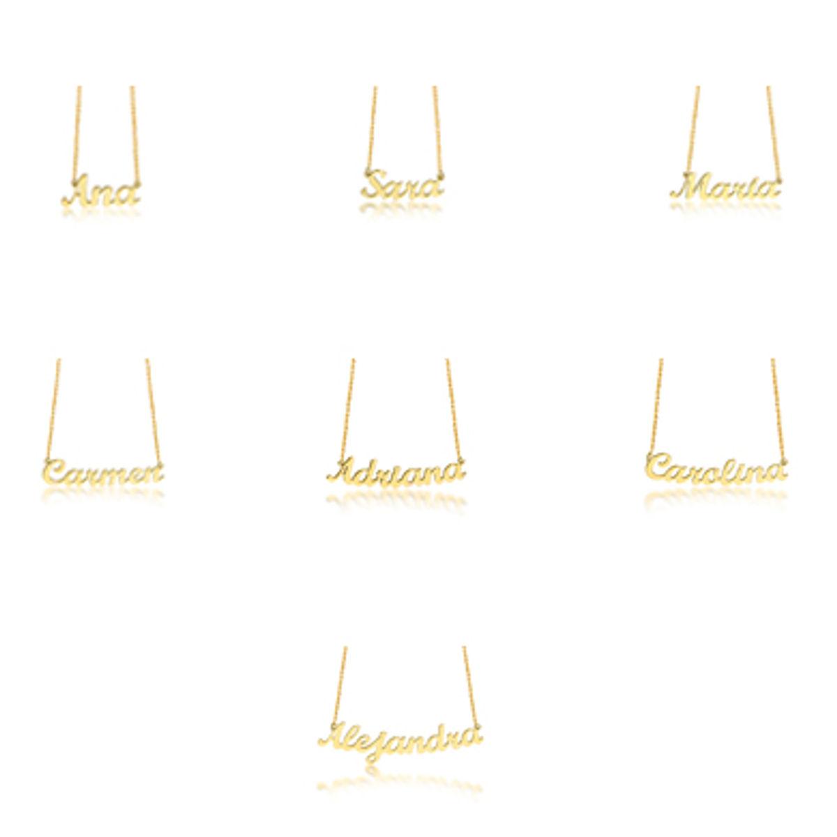 LECARRÉ NECKLACE GOLD NAME WITH CHAIN 