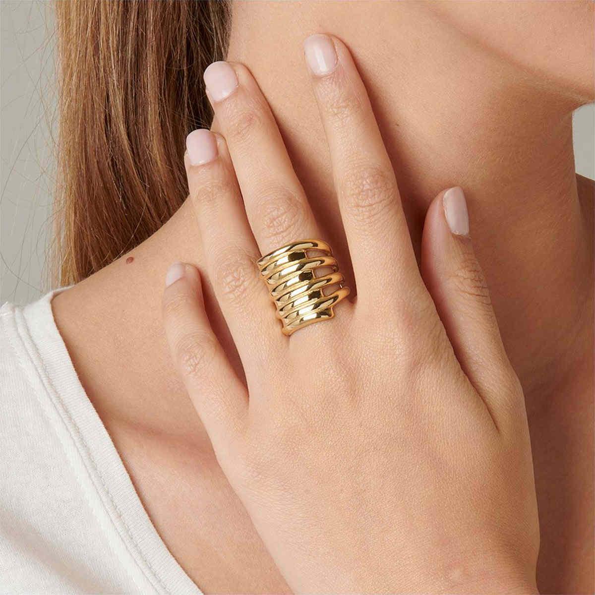 UNO DE 50 RING FOR WOMEN TORNADO ANI0302ORO0000L SIZE 15