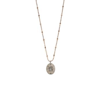 Sunfield Celia Moon pendant in silver and zircons.